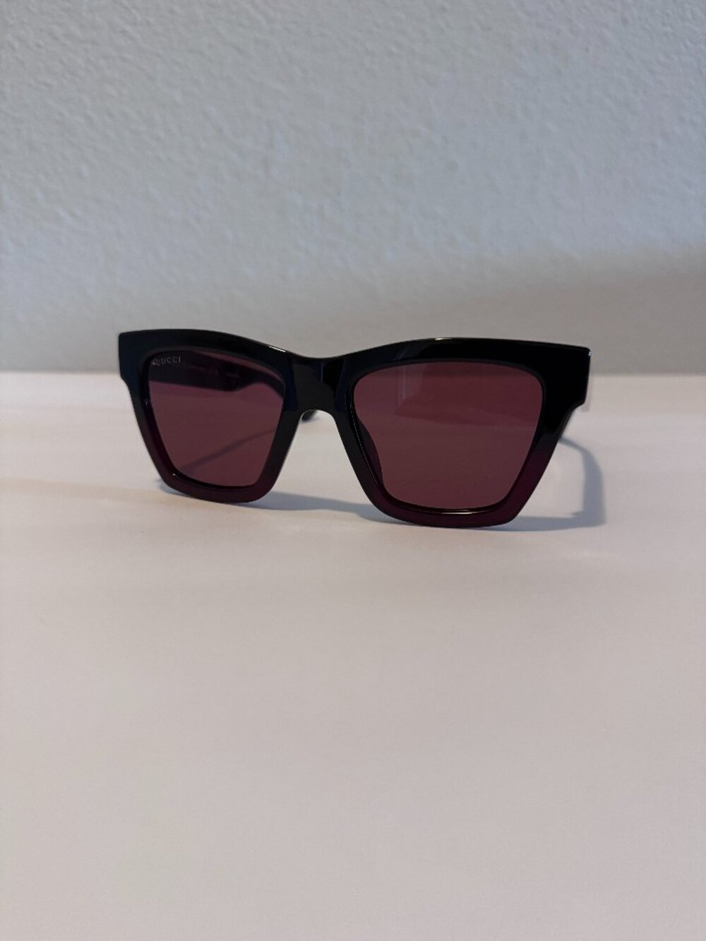 New authentic Gucci sunglasses featuring a bold cat-eye frame